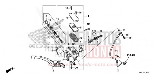 MAITRE-CYLINDRE DE FREIN AVANT CYLINDRE CB1100NAK de 2019